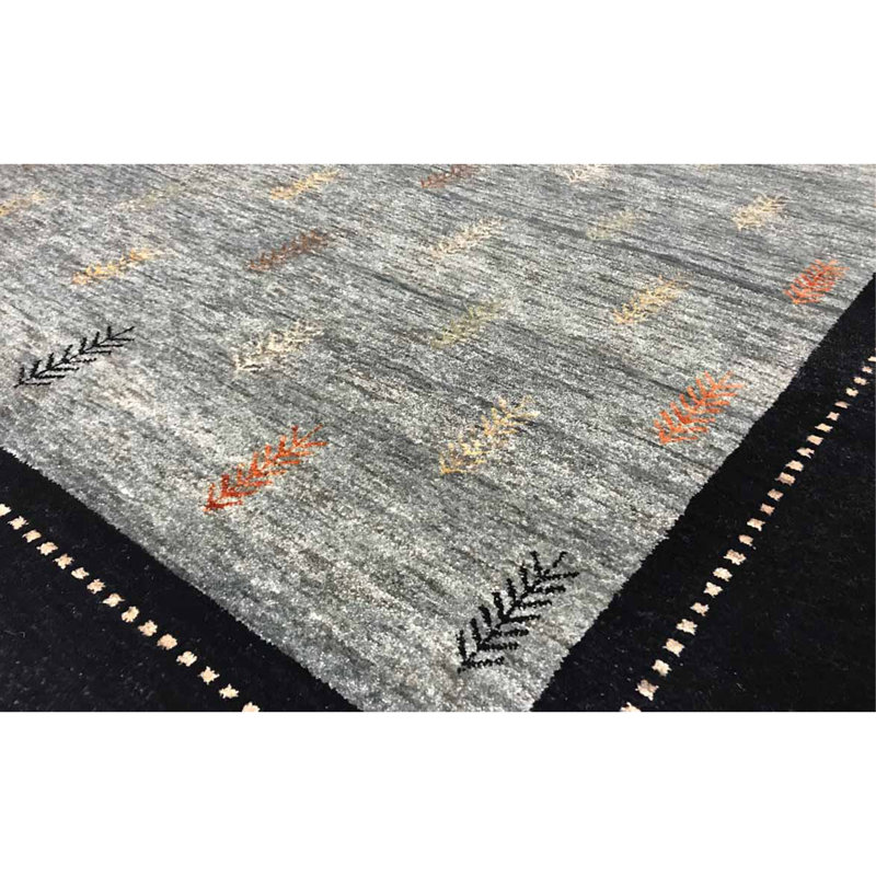 Tapis gris de haute qualité noué à la main