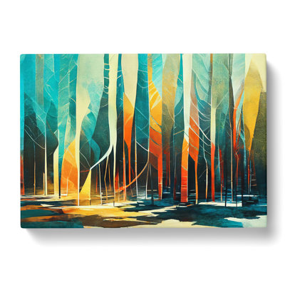 Modern Abstract Forest - Wrapped Canvas