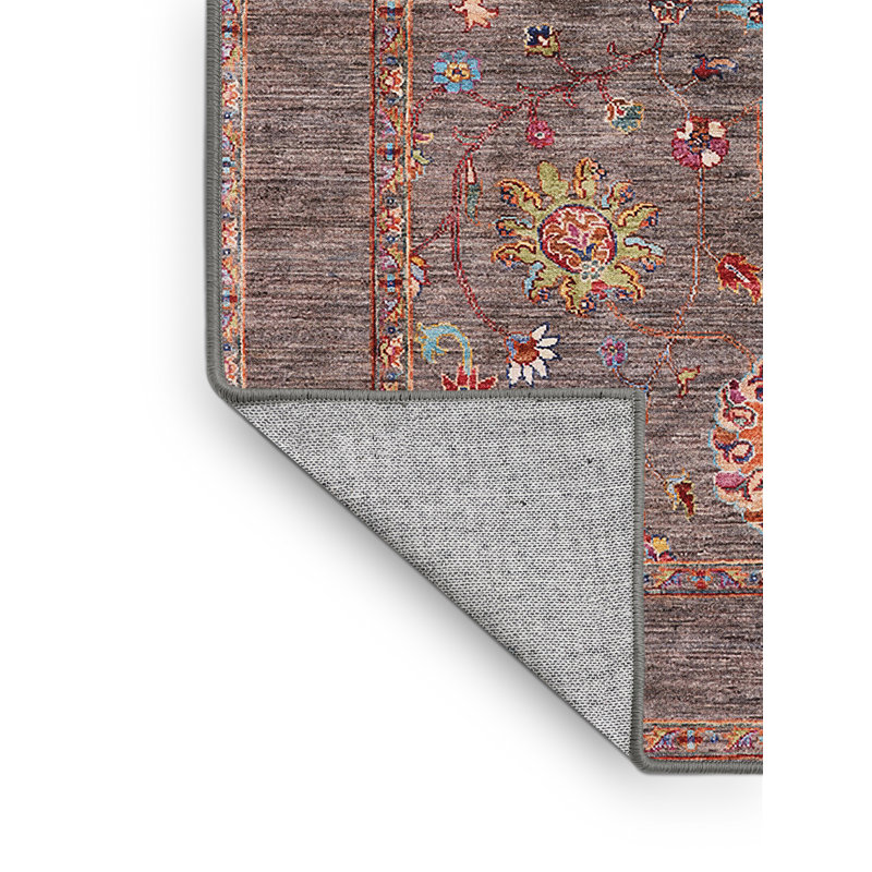 Tapis 100% Mid-Century moderne lavable à la machine 2426, Rectangle 8 pi x 12 pi