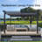 13X10 Ft Pergola Sun Shelter Canopy Replacement - Protected Gray , Easy Assembly Outdoor Water-Repellent, Blocking