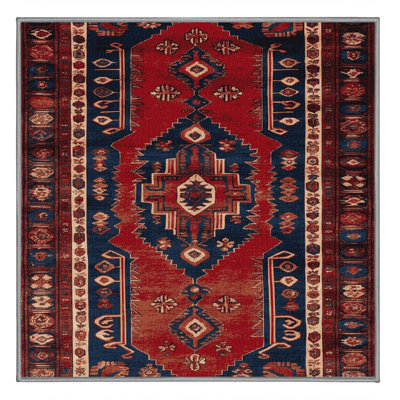 Tapis brun turc lavable à la machine