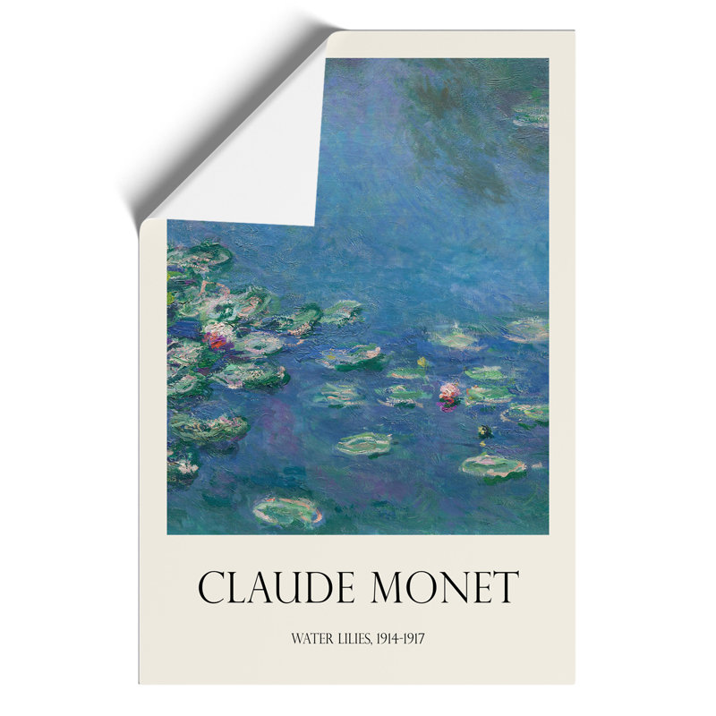 Water Lilies Lily Pond Print by Claude Monet - Frameless Print, 30cm H x 21cm W x 0.1cm D