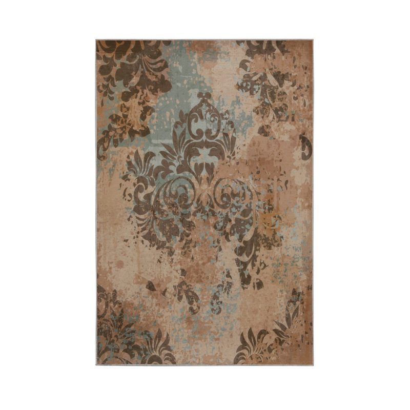 Premium Woven Carpet, 2.6 x 4.0 Feet | 100% Polyester, Antibacterial, Non-Slip Underside | 3D Digital Printing, Machine Washable, Pile Height: 0.04 in | Ideal for Living Room, Bedroom, and Home Decor