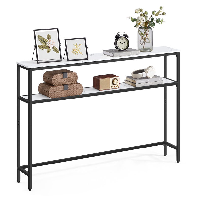 Alijandra Glass Top End Table, White