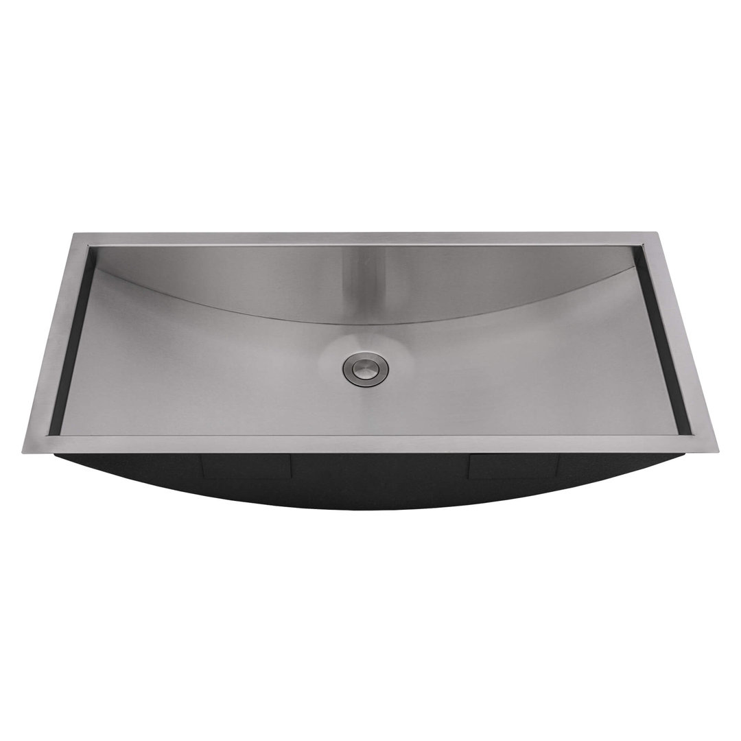Ruvati 34 x 14 inch Stainless Steel Rectangular Bathroom Sink Undermount Ruvati 