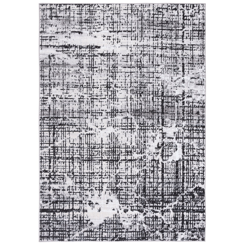 Tapis gris / gris anthracite Minyard 248, Rectangle 9 pi x 12 pi