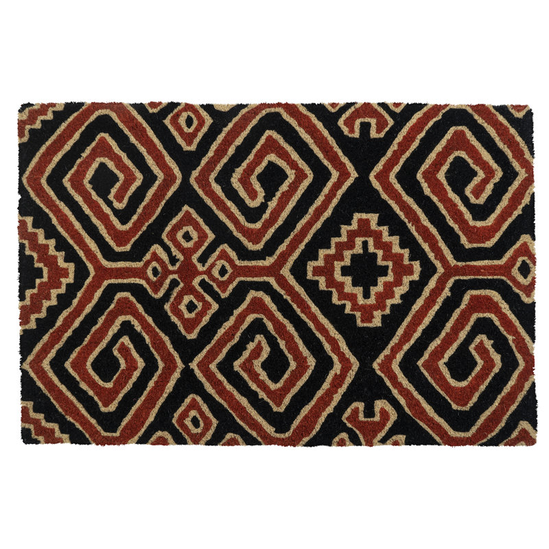 Victoria and Albert Museum Ikat Coir Outdoor Doormat 24" x 36"