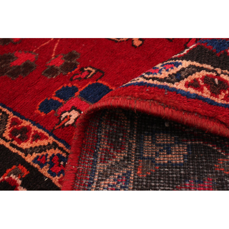 One-of-a-Kind 4'9" x 7'7" 1980s Rectangle Wool Area Rug in Red