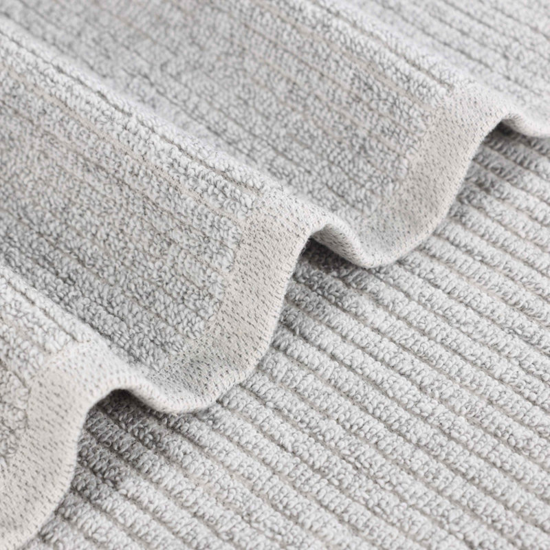 Ensemble de serviettes en mélange de coton et viscose Blue Nile Mills, Platine