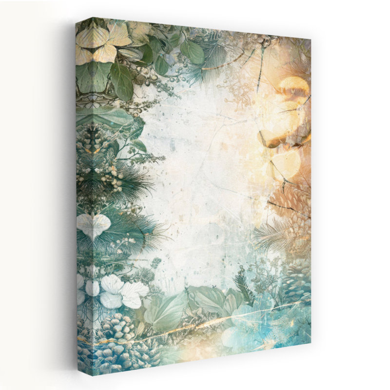 «Holiday Holiday Frame», impression élégante sur bois de pin naturel biologique, 24" H x 16" W