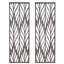 Panneau de décoration murale en bois coupé 2 gris - l 12 po x H 36 po à finition récupérée à motif complexe 4 crochets pour la chambre à coucher