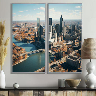 Detroit Motor City II - Beige Wall Art 2-Panels