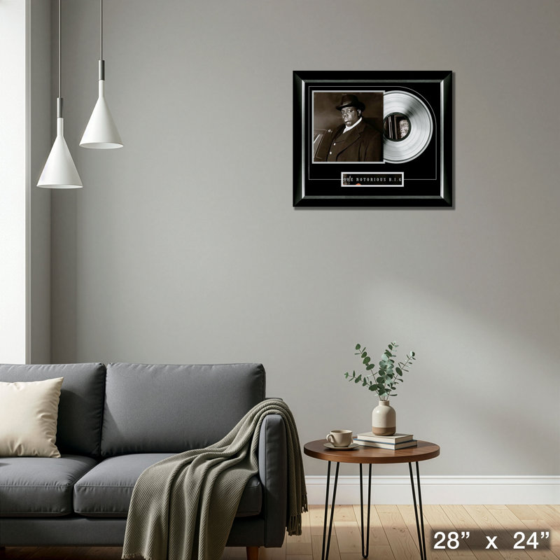 Housse de musique Notorious BIG Life After Mort encadrée de vinyle argenté