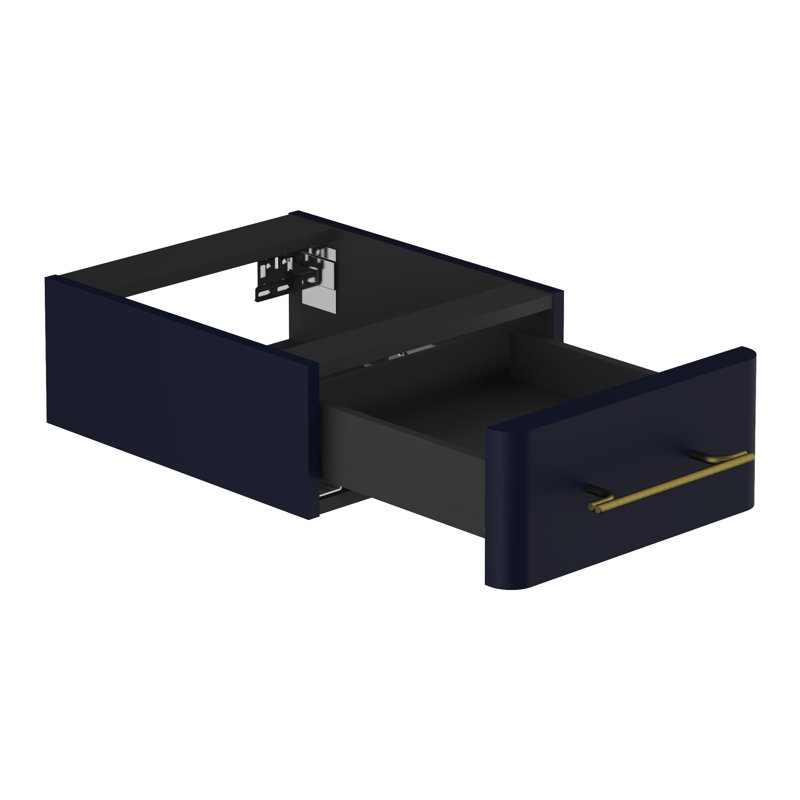 Ashaud Bathroom Storage Cabinet, Wave Blue/Gold