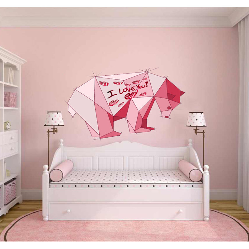 Adhésif décoratif en forme d’ours en peluche, H 45 po x L 74 po