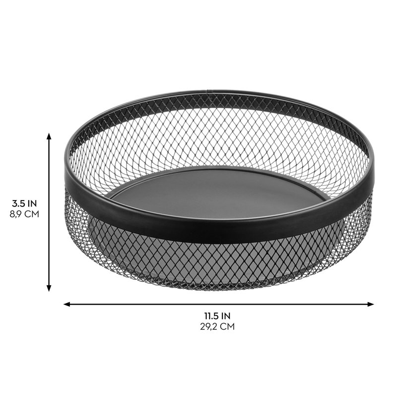 Coussin 11,5 "Meshi, Noir mat