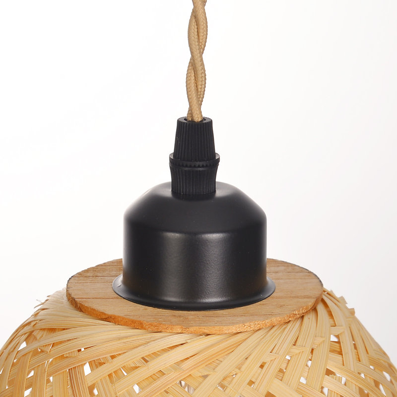 Luminaire suspendu en bambou tissé à la main pour chambre à coucher