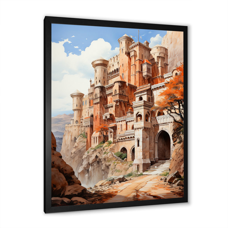 Impression sur toile Fortress Majestic Guardians, H 20 po x l 12 po x P 1 po, Cadre photo noir