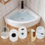 Meuble-lavabo de coin simple avec comptoir-89941759