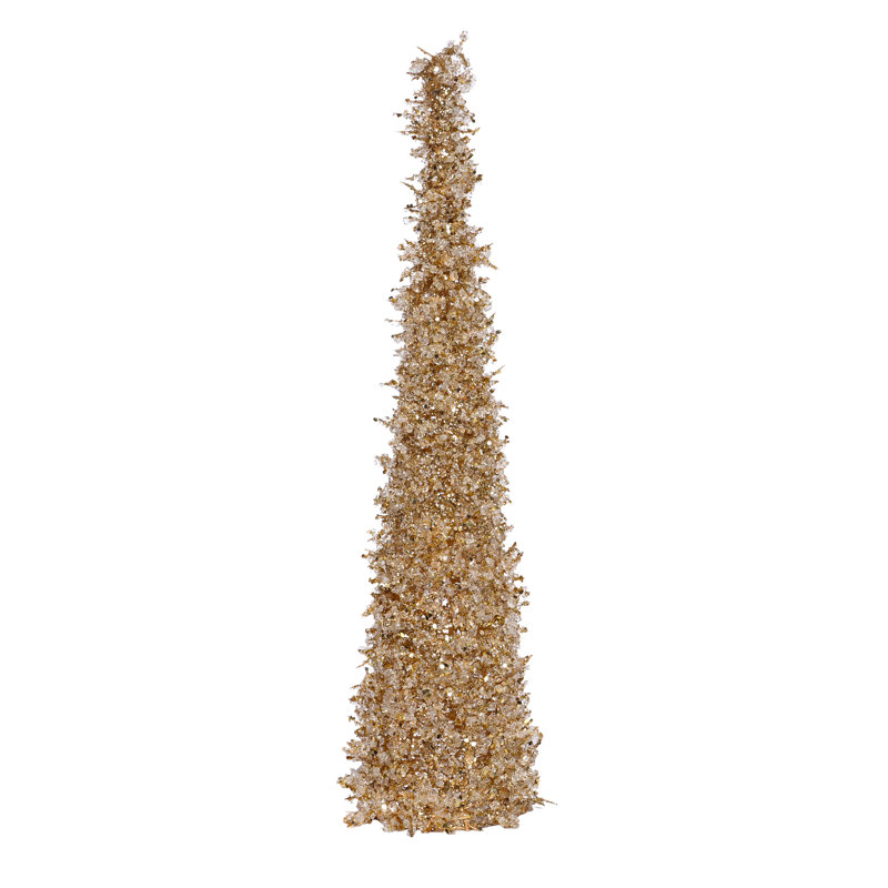 A cheerful Christmas cone tree to make your indoor seasonal décor much easier! Place it in your favorite part of the house and let it simply adorn your table, shelf, or mantel with holiday cheer.