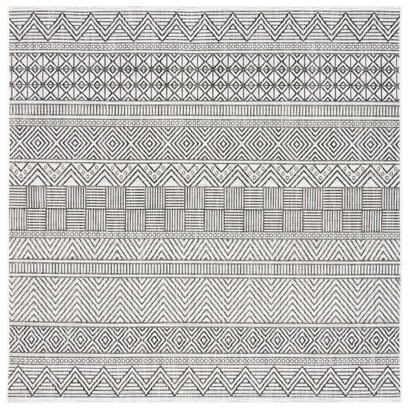 Jeysen Performance Southwestern Indoor/Outdoor Area Rug, Square 6'7"