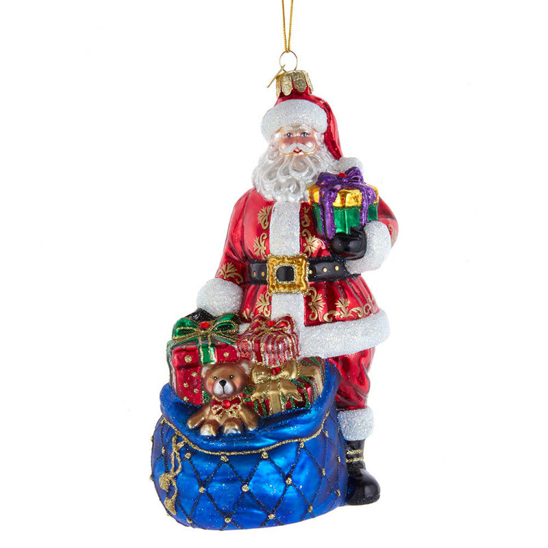 Ornement suspendu Bellissimo Père Noël avec jouets et cadeaux