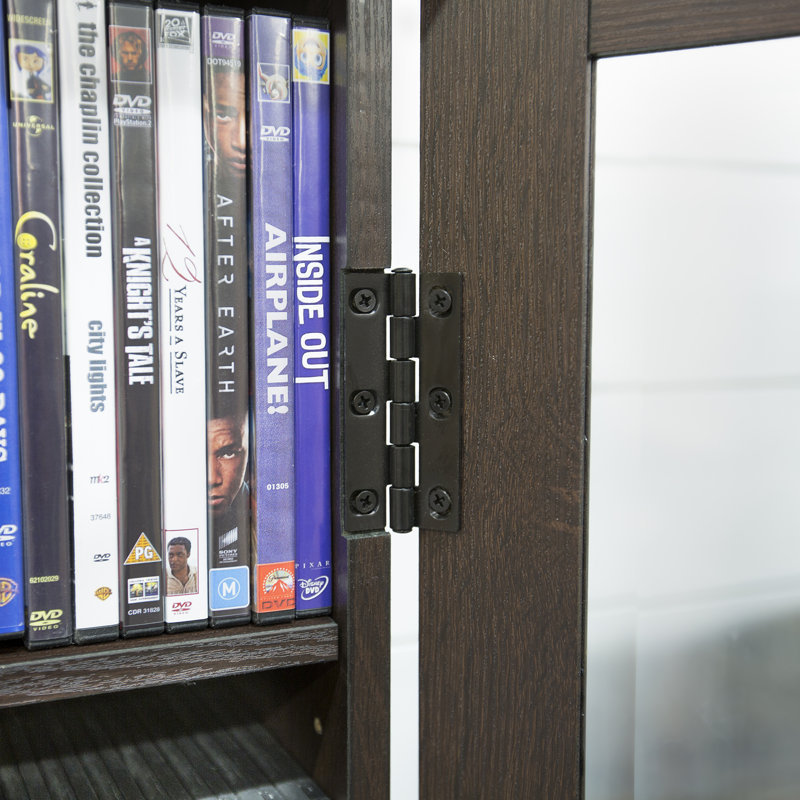 Armoire audio-vidéo en bois, Espresso