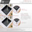 Évier de cuisine 15,5 po x 17,5 po en composite de granite, encastré à simple cuve ou encastré noir-62196759