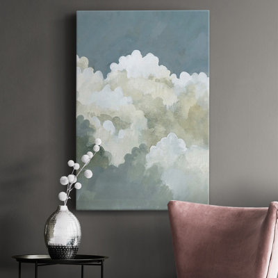 Toile tendue avec châssis de qualité supérieure Big Clouds II - prête à être accrochée
