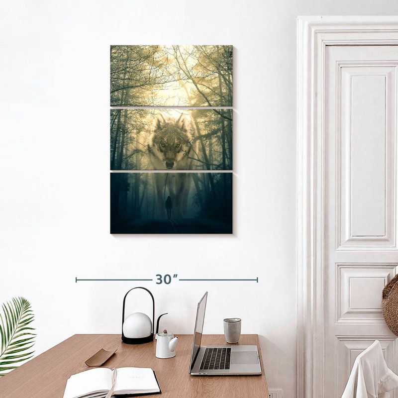 Brampt Wolf Walking, 32" H x 20" W