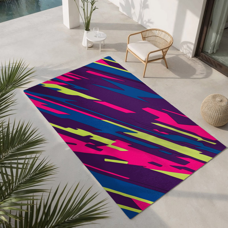 Hyper Flux Indoor And Outdoor Area Rug, Rectangle 3' x 5'