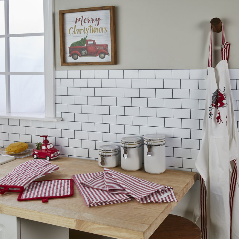 Cotton Stripe Jacquard Dish Cloth Kitchen Towel