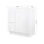 Armoire de salle de bain à gauche avec tiroirs Furinno Shaker, sans plateau, prête à assembler, P 21 po x l 30 po x H 34,5 po, blanc