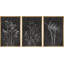 Minimaliste botanique bicolore silhouette de fleurs sauvages Moody foncé, œuvre d'art moderne minimaliste botanique-100707182-100707184