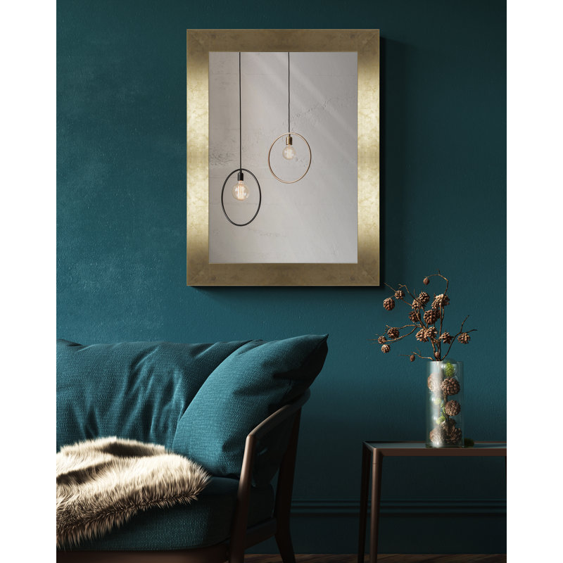 Edmondson Plastic Flat Leaning Mirror, 143cm H x 53cm W, Gold