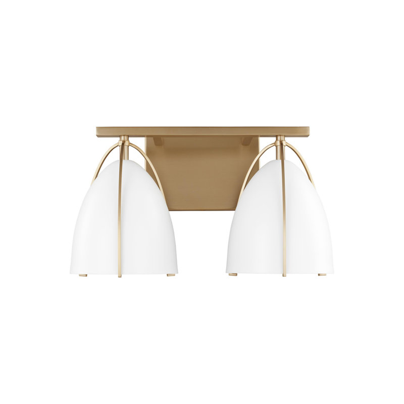 Norman 2 - Light Vanity Light, Satin Brass, White, No