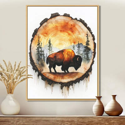 Gladiz American Bison Into The Woods II - Bison Wall Art