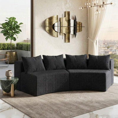 Canapé modulaire courbé Corduroy