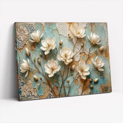 «Gallery Wrap», art mural sur toile pour le salon, la chambre à coucher, le bureau ou le vestibule - décoration murale décorative avec art floral