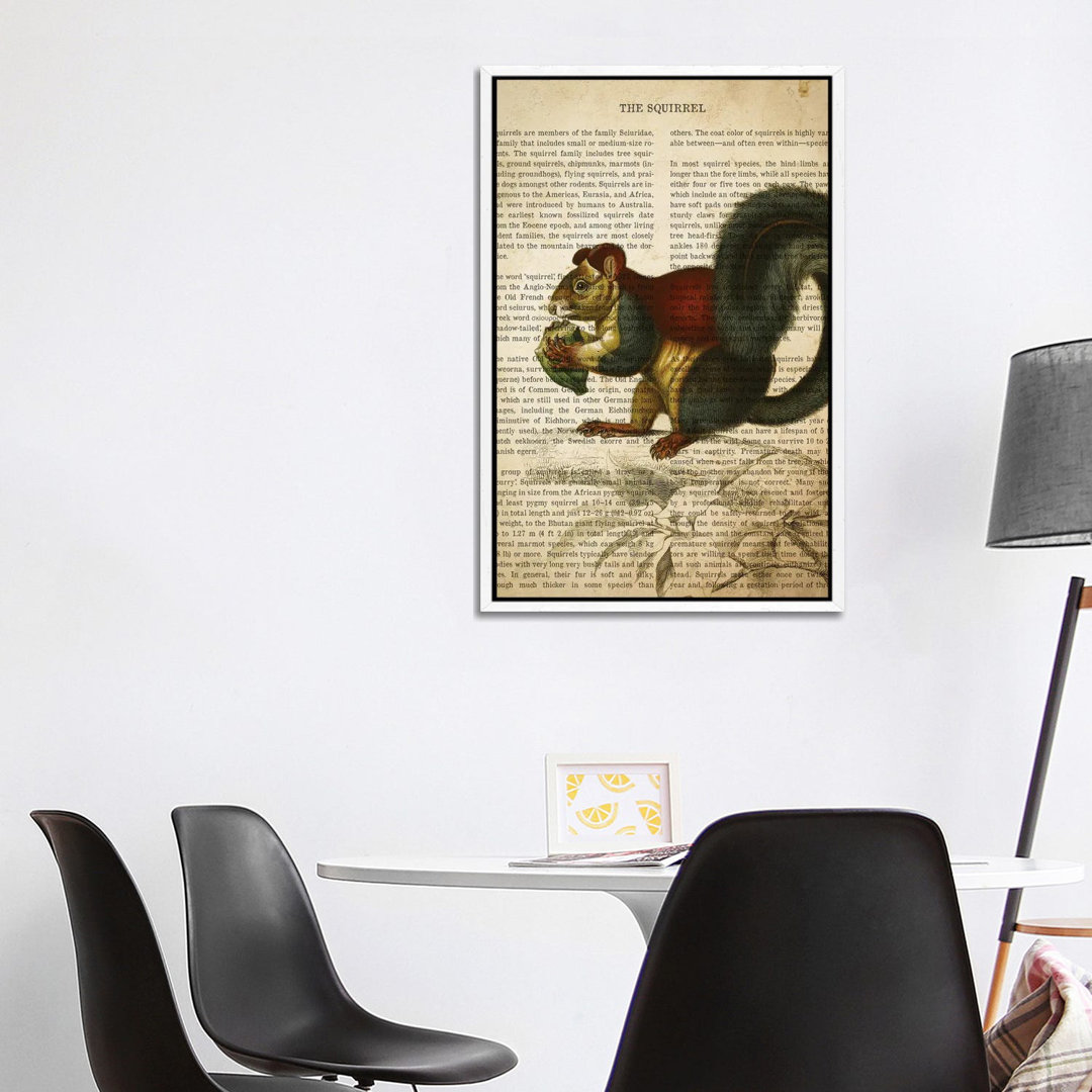 Vintage Eichhörnchen von Aged Pixel - Galerie-verpackte Leinwand Giclée auf Leinwand