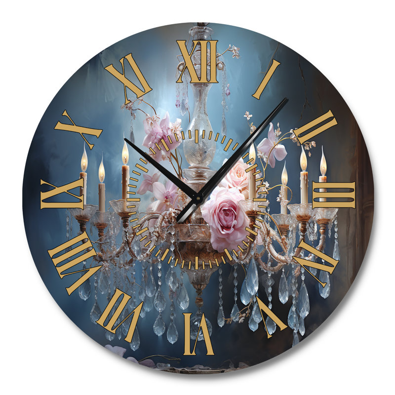Horloge murale Chandelier Transcendent Elegance, Grand
