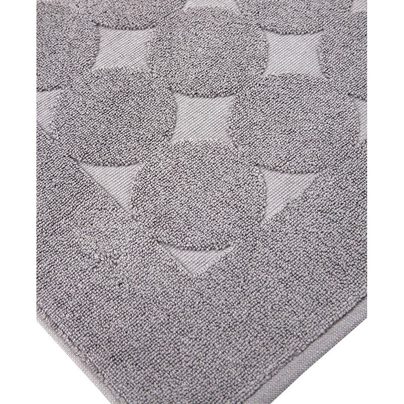 Karila Cotton Bath Rug, Dark Gray