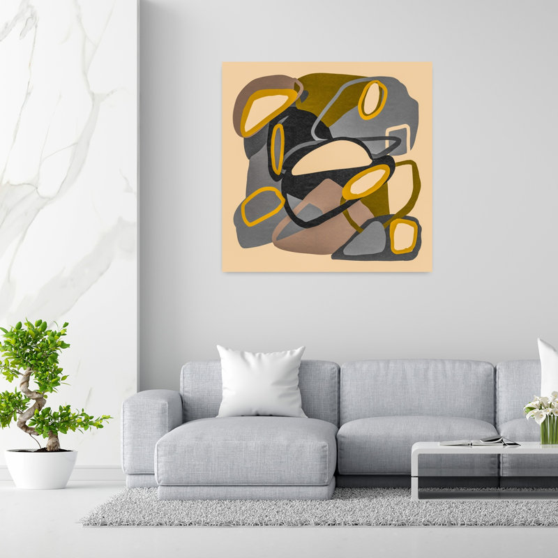 Art contemporain contemporain abstrait, H 48 po x l 48 po