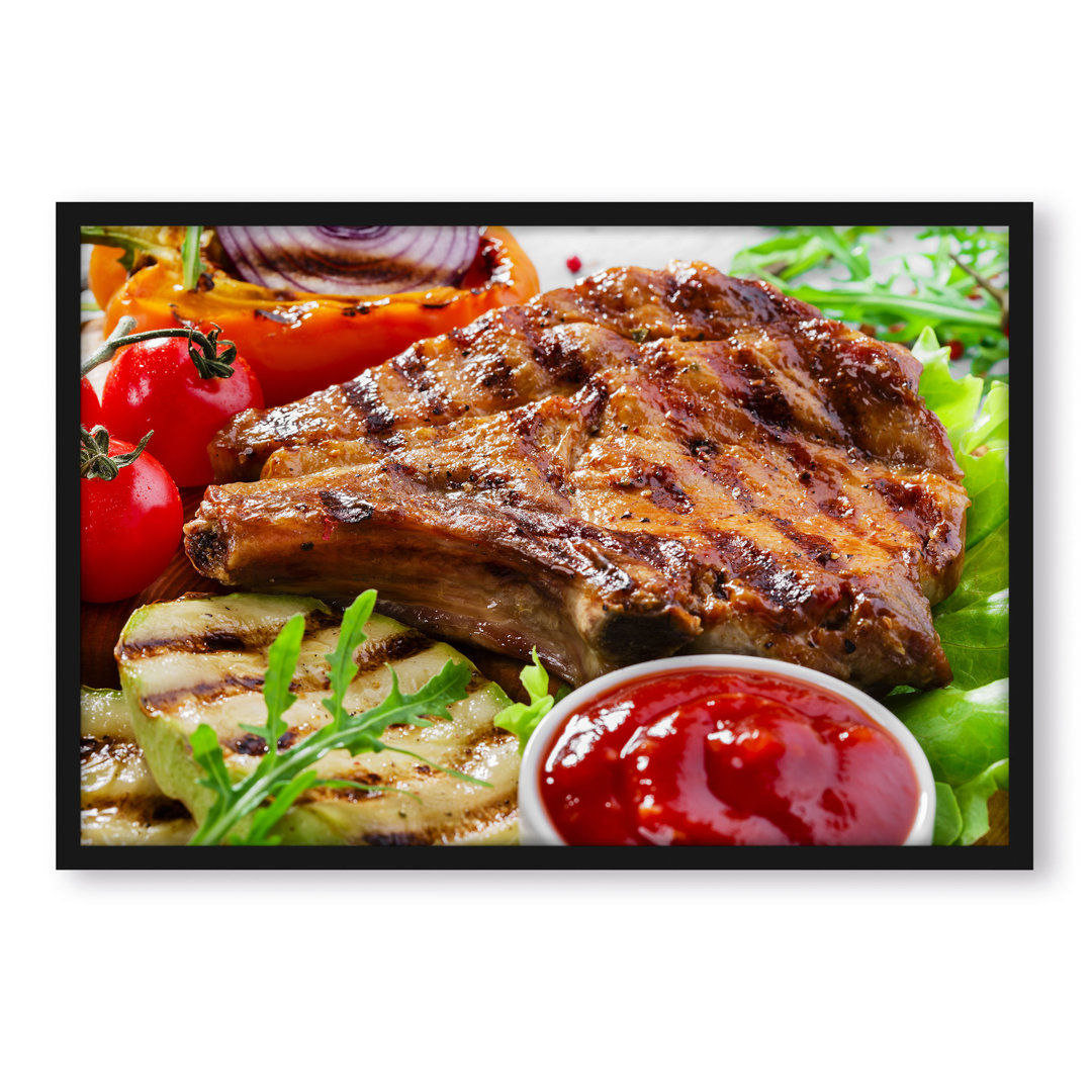 Gerahmtes Poster Gegrilltes Steak