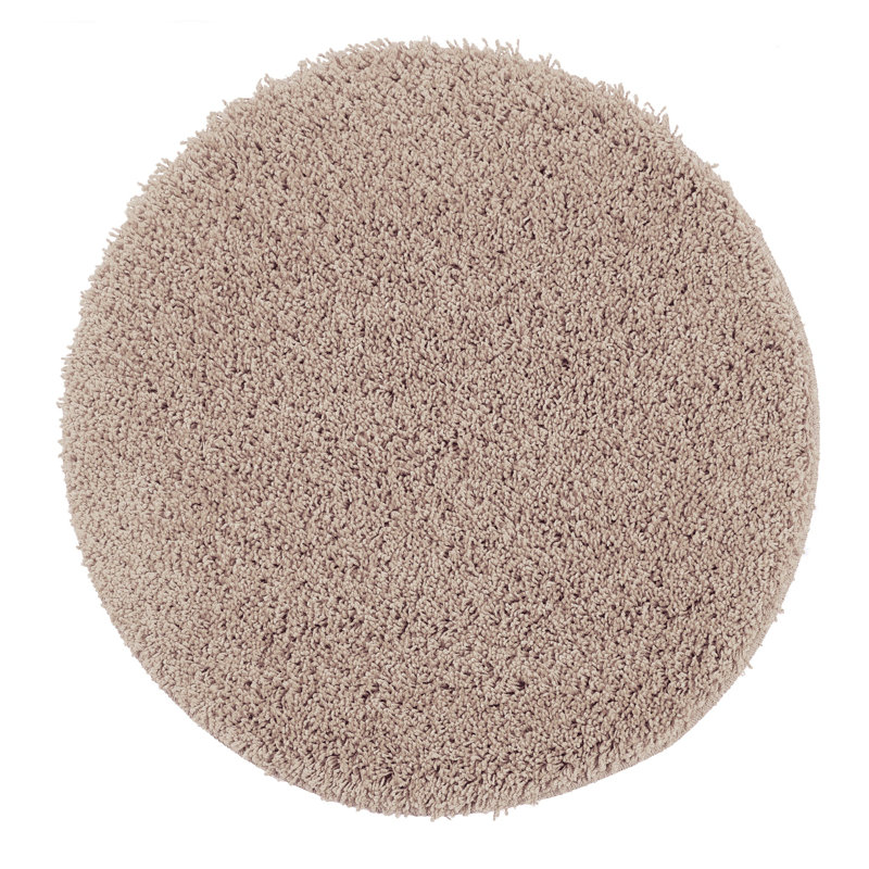 Nude Pink Shaggy , Round 100cm