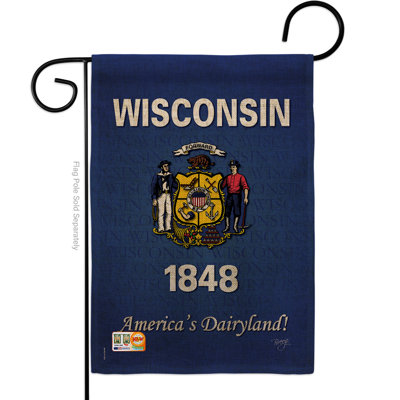 Double Sided 18.5'' H x 13'' W Burlap Flag Set