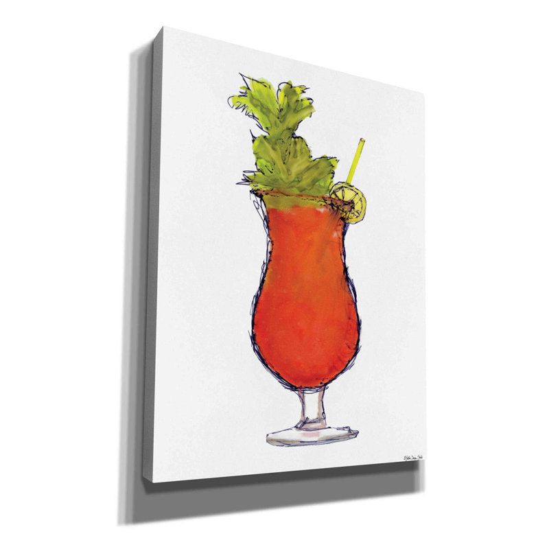 «Bloody Mary» par Stellar Design Studio, art mural sur toile, H 16 po x l 12 po x P 0,75 po