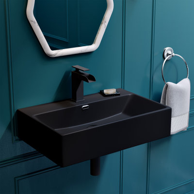 Lavabo de salle de bain mural rectangulaire 24 "Claire