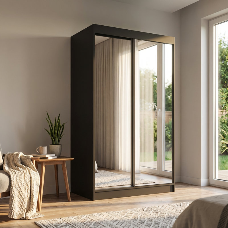 Armoire Aria, Noir, H 80 po x l 47 po x P 25,5 po