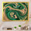 Art fluide vert et brun sur toile acrylique - Art moderne et contemporain sur toile